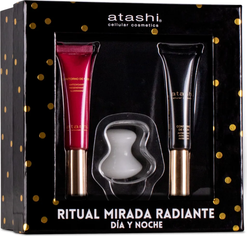 ATASHI Set Contour des Yeux Anti-âge 3 Pièces - Soin Regard Intensif