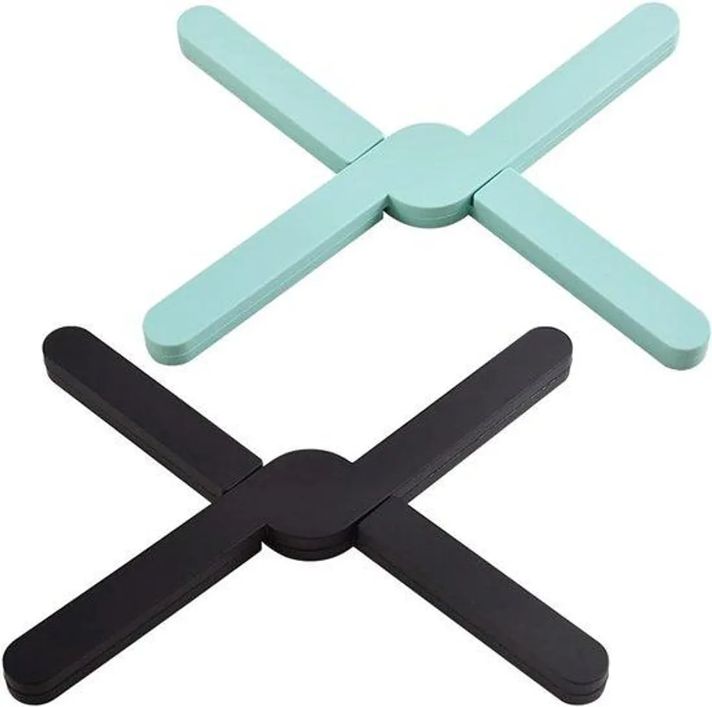 Dessous-de-plat silicone pliable pour protéger table et plan de travail x2