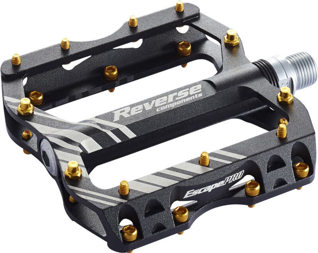 Reverse Pedal MTB Escape Pro AL6061 Alu-Pinks schwarz/gold