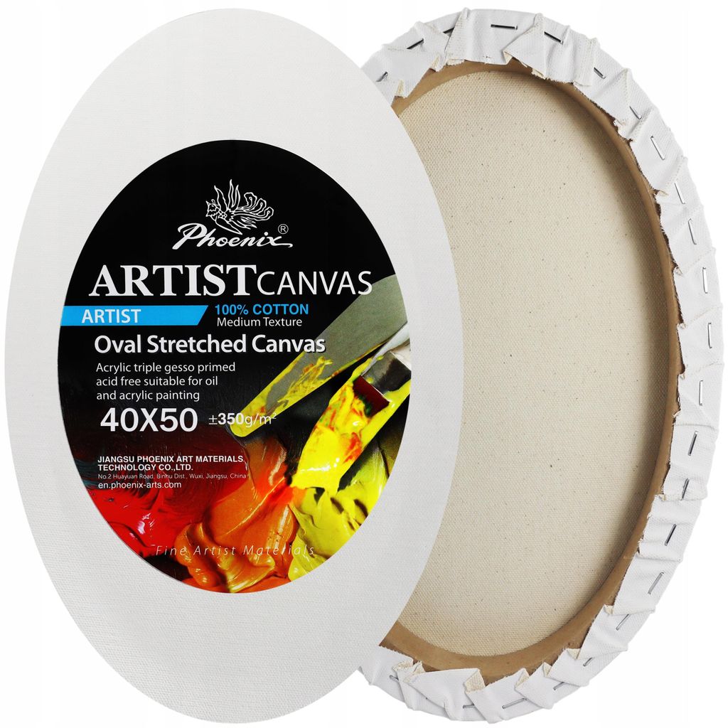 Leinwand Oval Gemälde 40 x 50 cm - dreifach grundiert, 350 Produktbild 