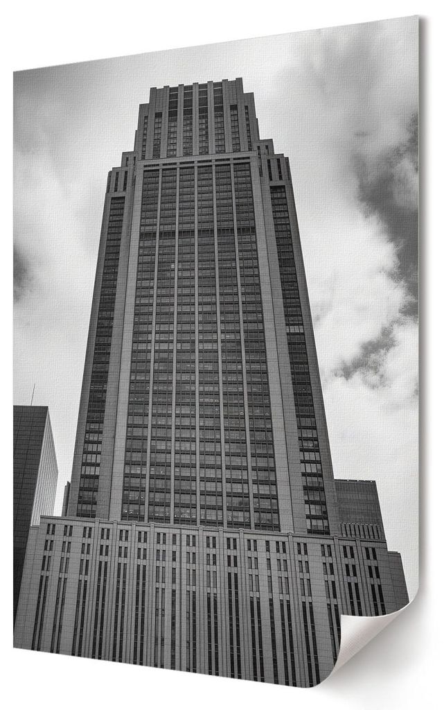 Hochhaus- Kunstdruck A4 - Industriell, Modern- Wandbild für Wohnzimmer Schlafzimmer & Flur, Modernes Poster Wanddeko, Ungerahmt