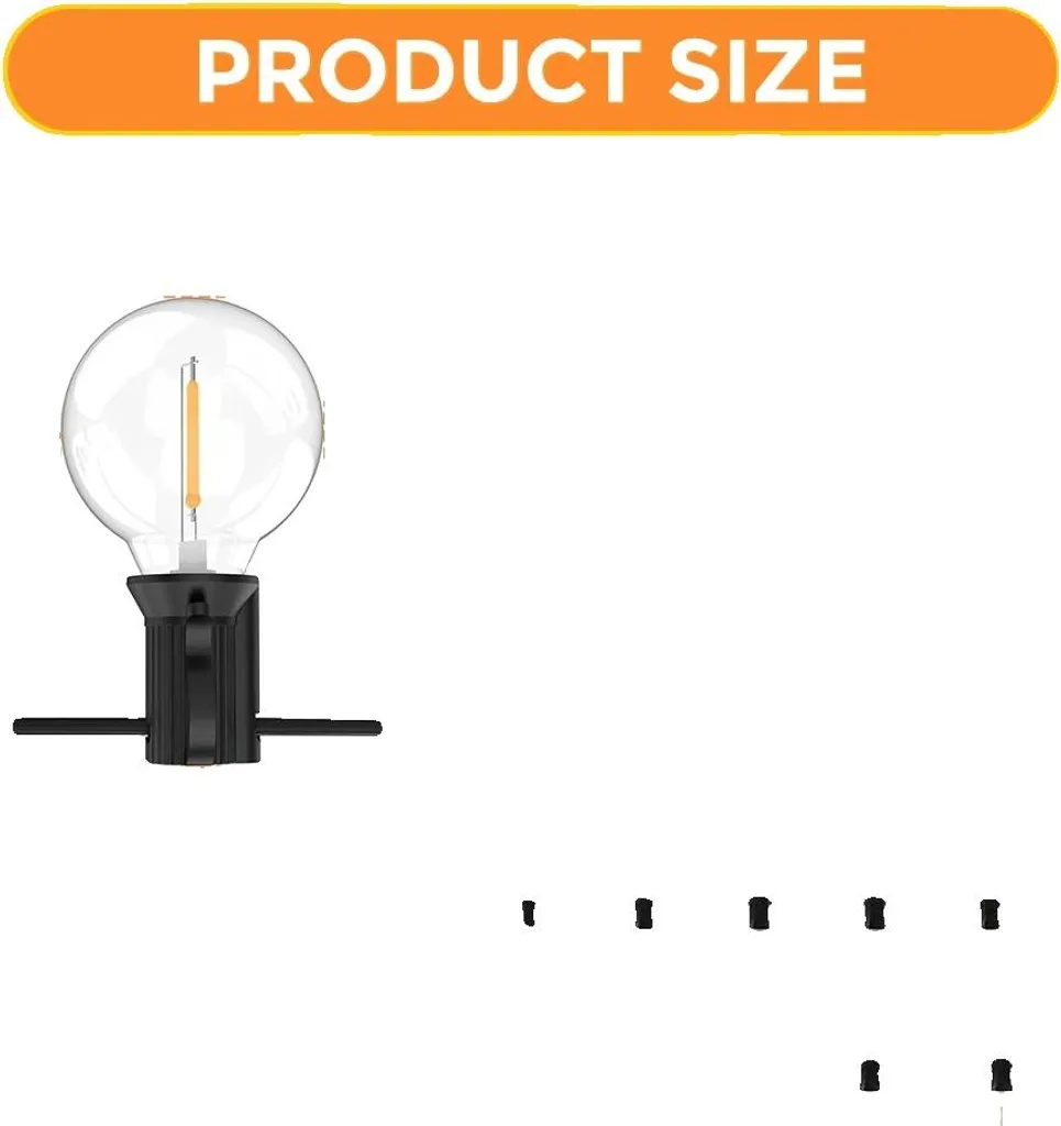 Guirlande LED Anti-Casse et Etanche G40 15m pour Éclairage de Jardin