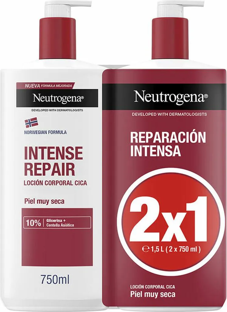 Neutrogena Intense Repair Lotion Pack 2 x 750ml Lait Corps Peau Sèche