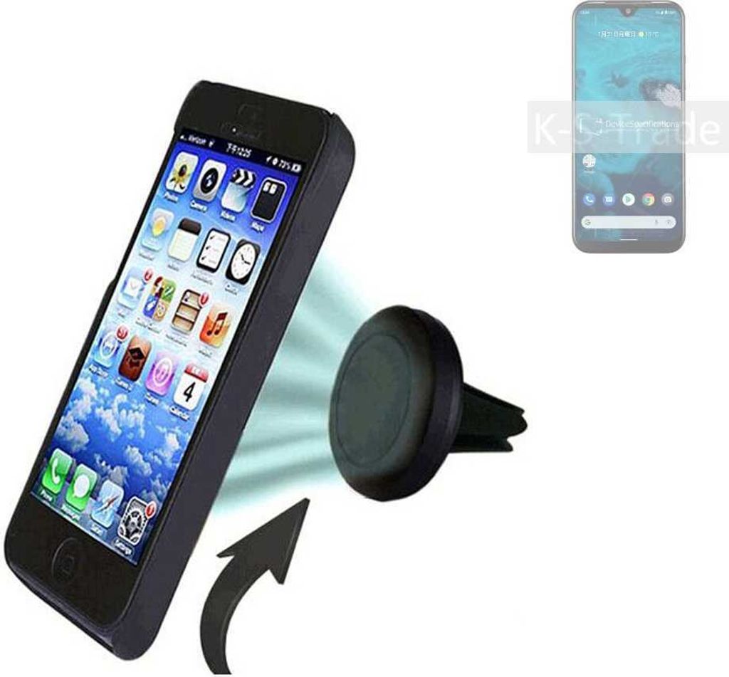K-S-Trade Kompatibel mit Kyocera Android One S9 Auto Handy Halterung KFZ Halter Lüftungsgitterhalterung Air Vent mount Smartphone Halter