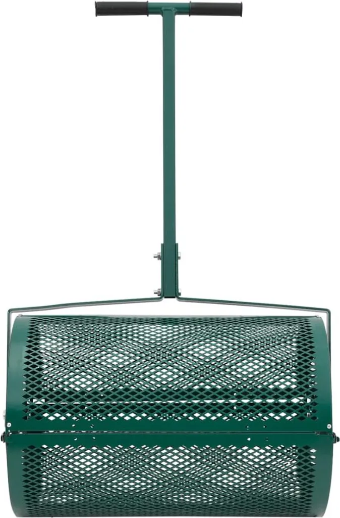vidaXL Spandiconcime 75L verde Ø40x60 cm acciaio