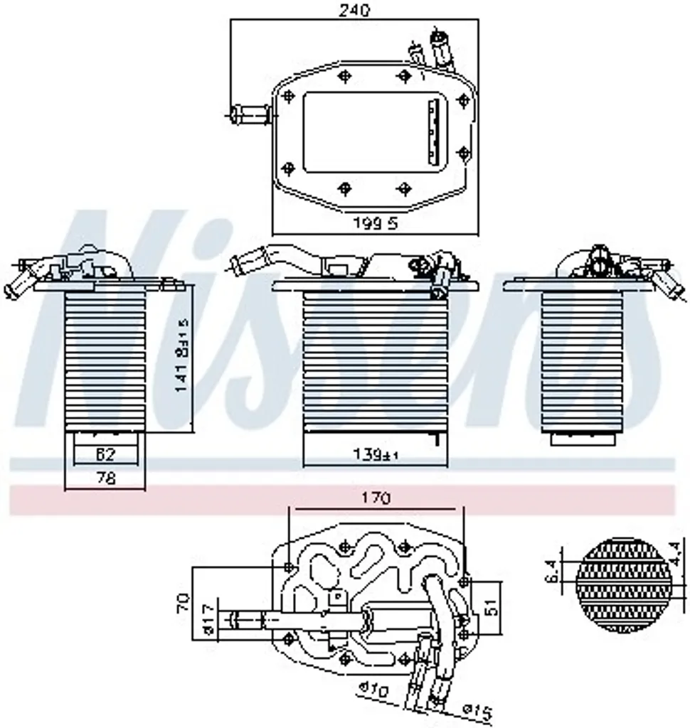 Refroidisseur d'air de suralimentation NISSENS 961297 pour MAZDA 3 Turbo