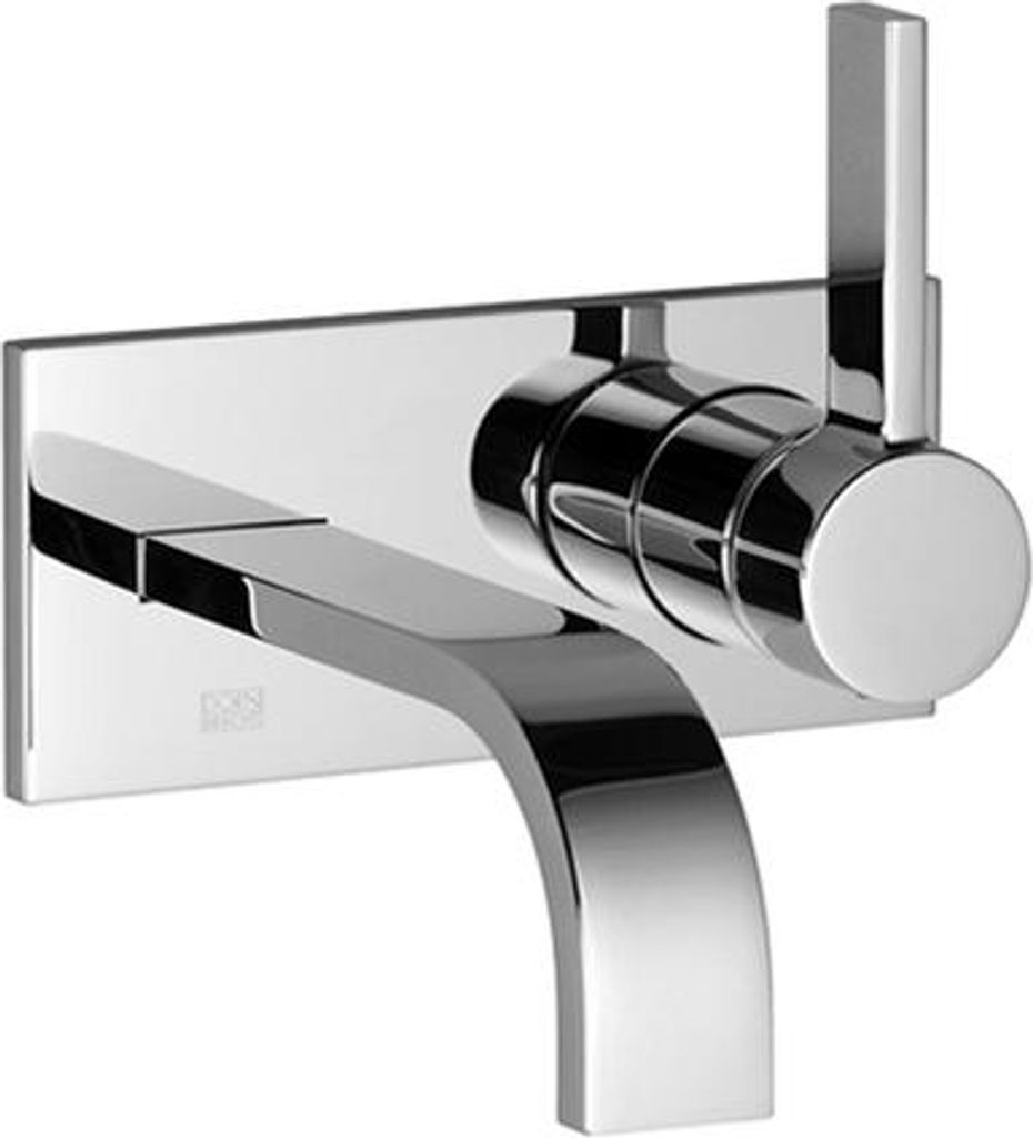 Dornbracht Waschtisch Wand Einhebelmischer mit Abdeckplatte MEM Dark Platinum matt, 36865782-99