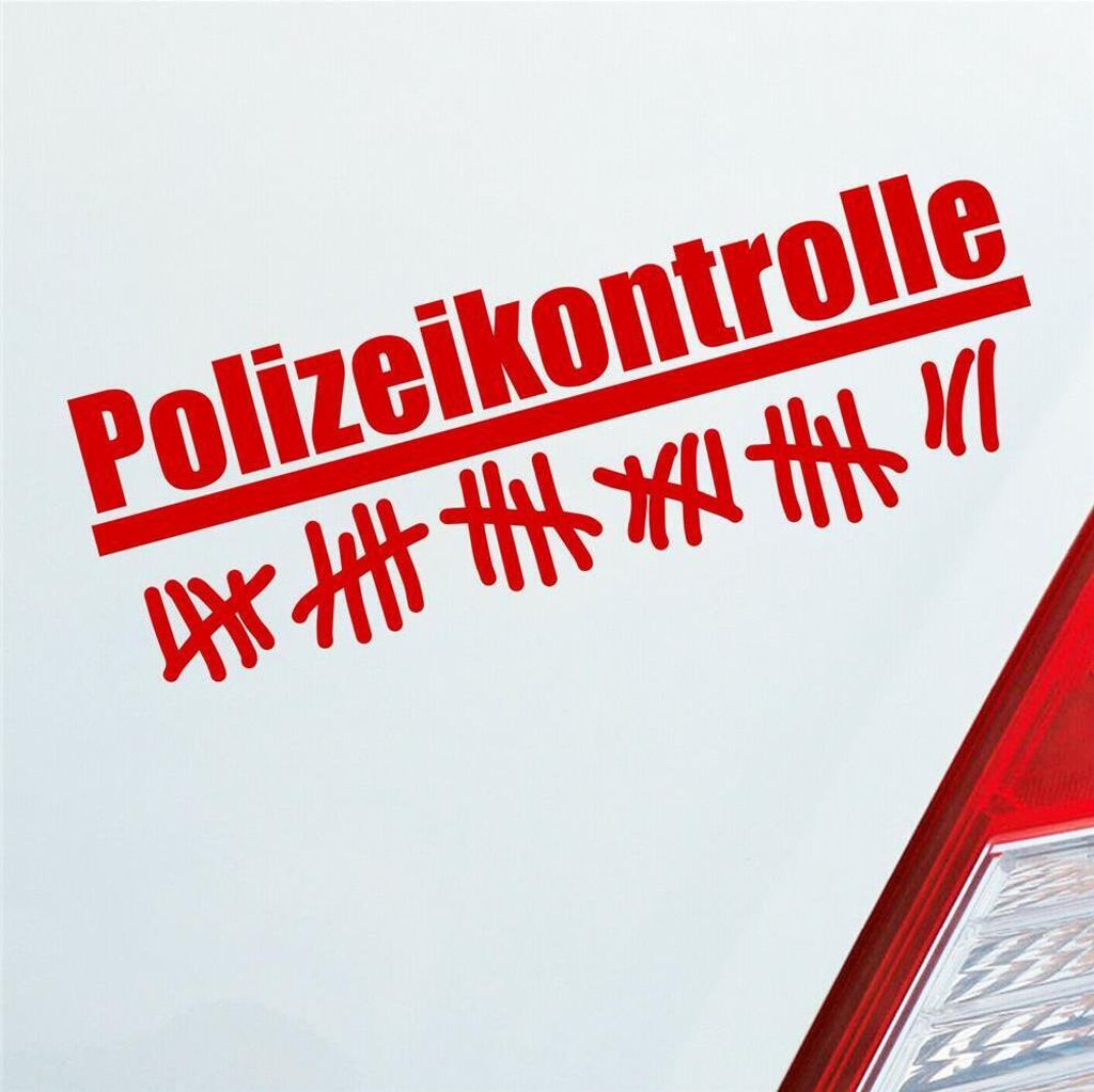 Auto Aufkleber Polizeikontrolle Radar  Strichliste 15x5 cm Produktbild 