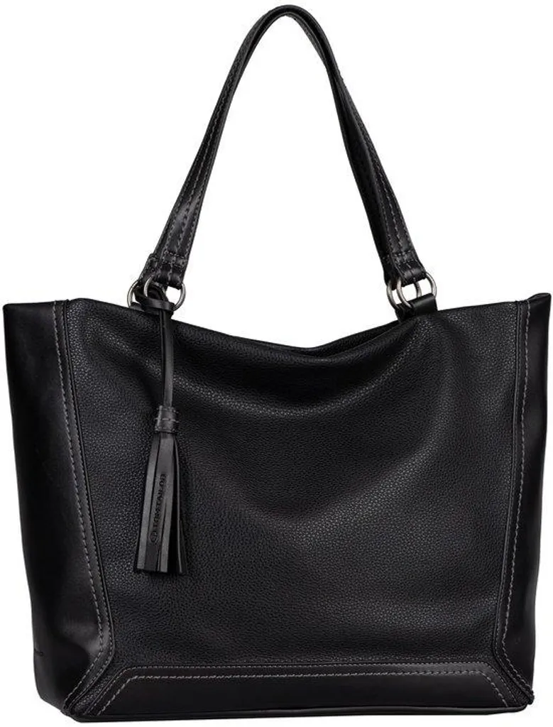 Sac cabas de ville noir zippé pour femme : format travail et loisirs