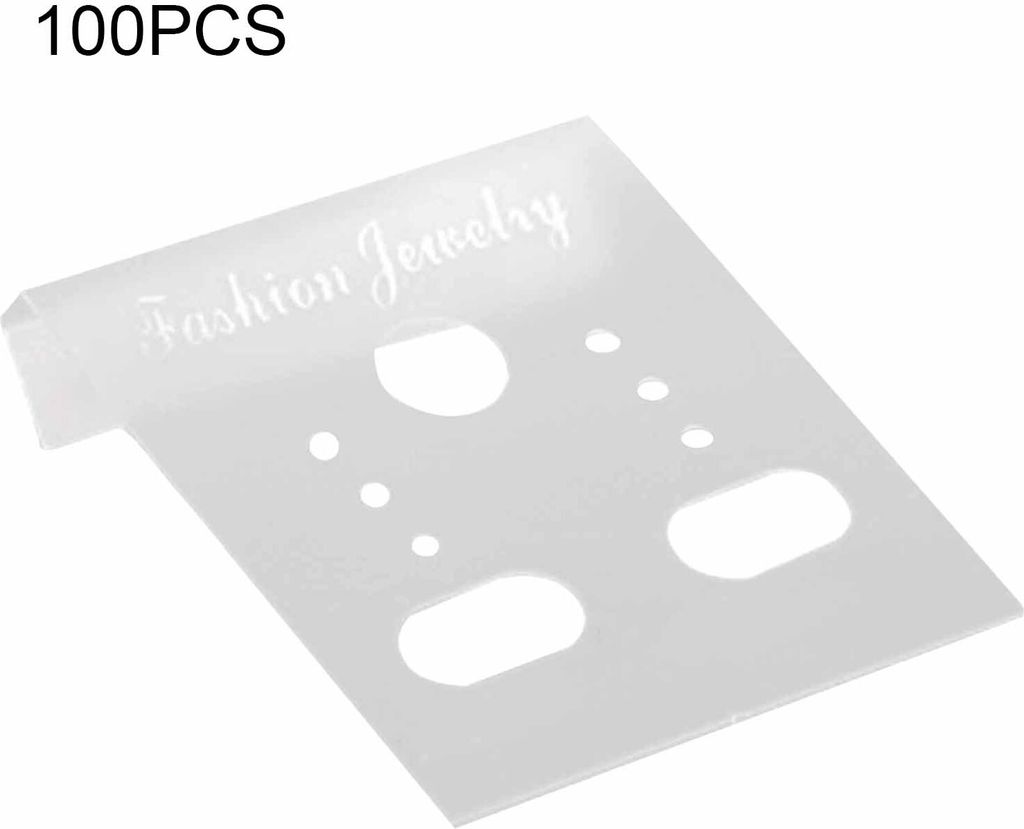 100 Teile/satz Ohrstecker Halter Praktische Tragbare Transparente Mini Rechteck Ohrring Tags für Zuhause