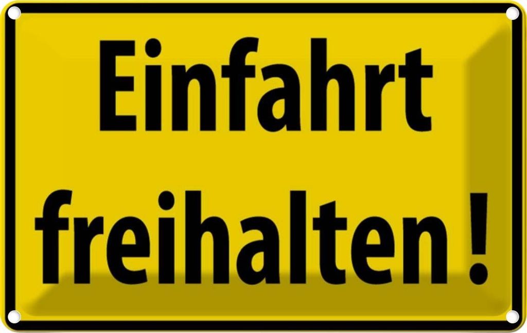vianmo Blechschild 20x30 cm Einfahrt freihalten Warnschild Produktbild 