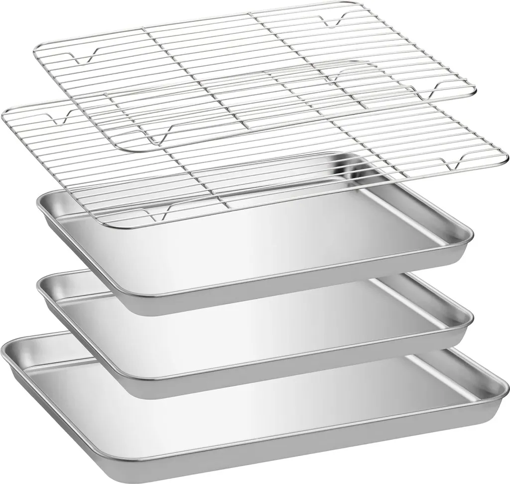 Plaque de cuisson anti-déformation 44x30 cm avec grille de repos