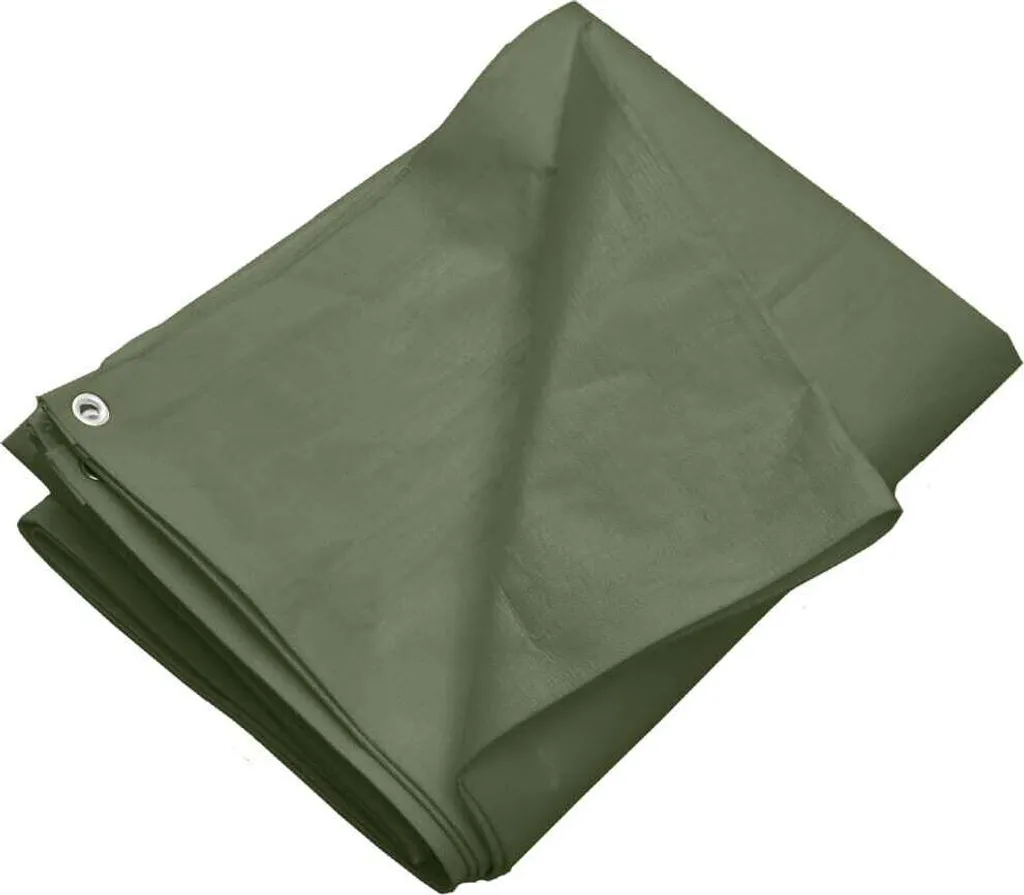 Bâche de protection pour bois et matériel 8x12 m vert HDPE 260 g/m²