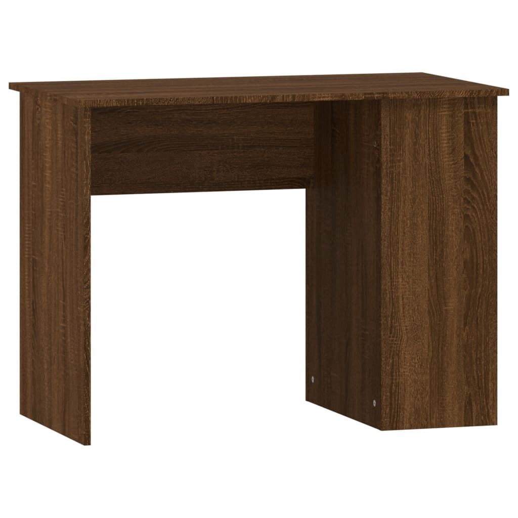 Scrivania in rovere marrone 100x55x75 cm materiale in legno Immagine del prodotto 