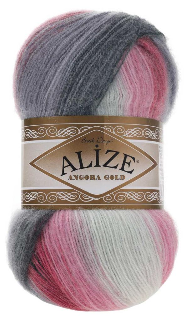 100g Farbverlaufsgarn Alize Angora Gold Batik 1602 Diva