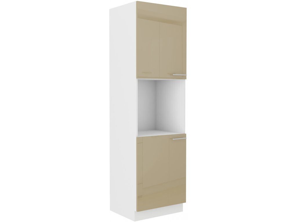 Küchenschrank für Einbaubackofen LAJLA – Breite 60 cm, Cappuccino / Weiß