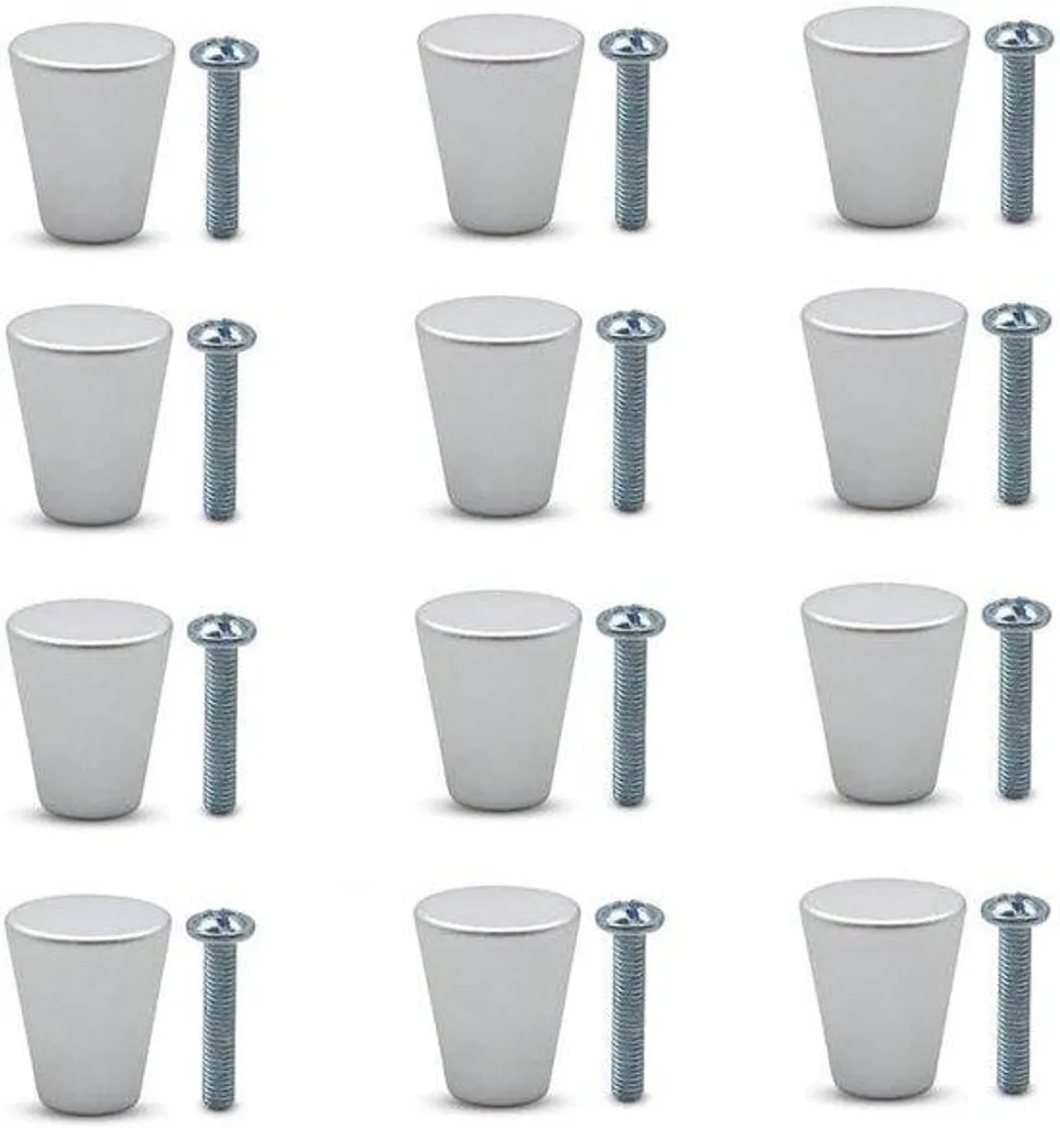 Lot de 12 boutons métalliques en aluminium pour poignées de chargement