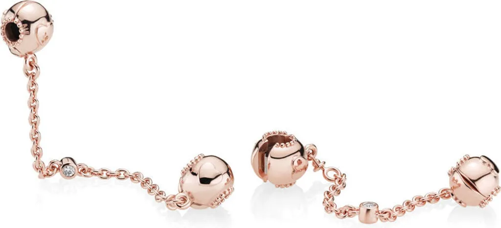 Évitez la perte de charms : Chaîne confort Pandora Rose 5 cm Coeurs - 2