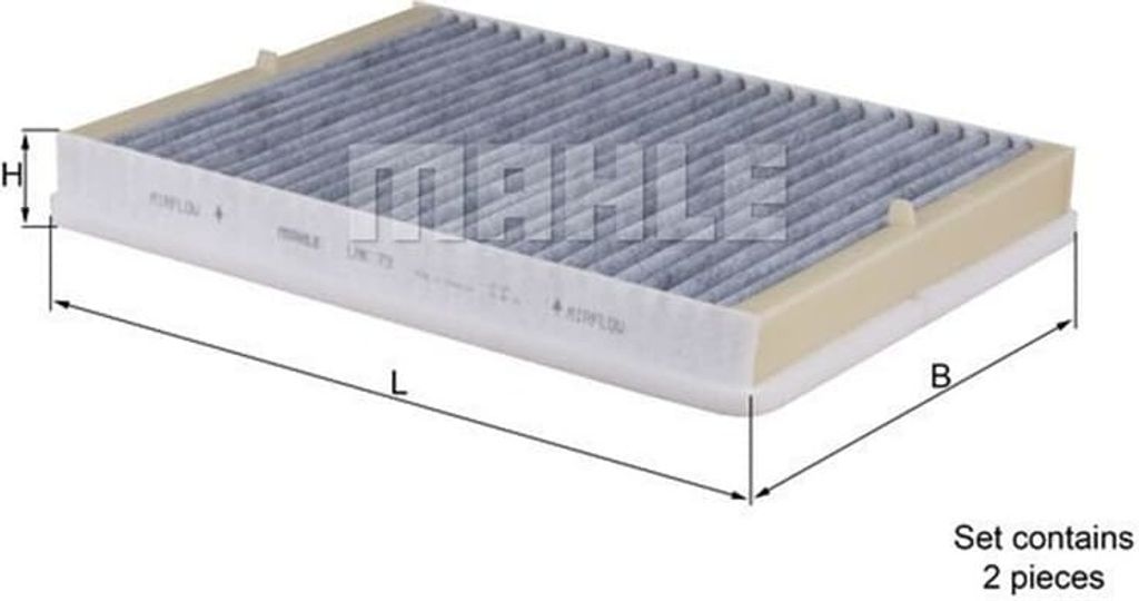 MAHLE Innenraumfilter LAK 73/S Pollenfilter für VW POLO (9N) Aktivkohle