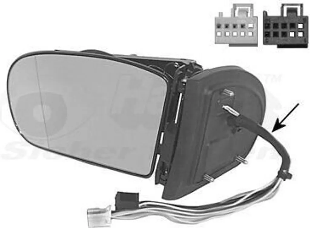 Rétroviseur gauche VAN WEZEL 3032855 pour MERCEDES Classe C W203