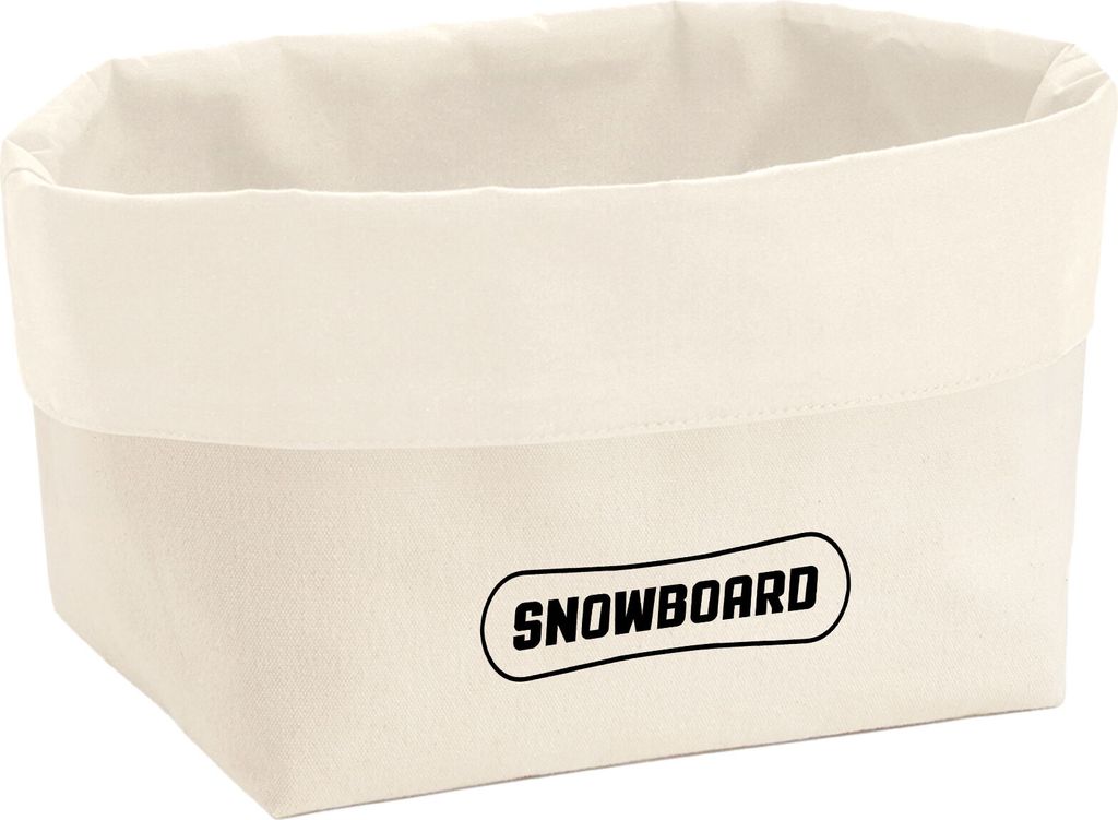 Huuraa Organizer Snowbord Schriftzug 8 Liter Large Canvas Baumwolle Utensilo Geschenkidee