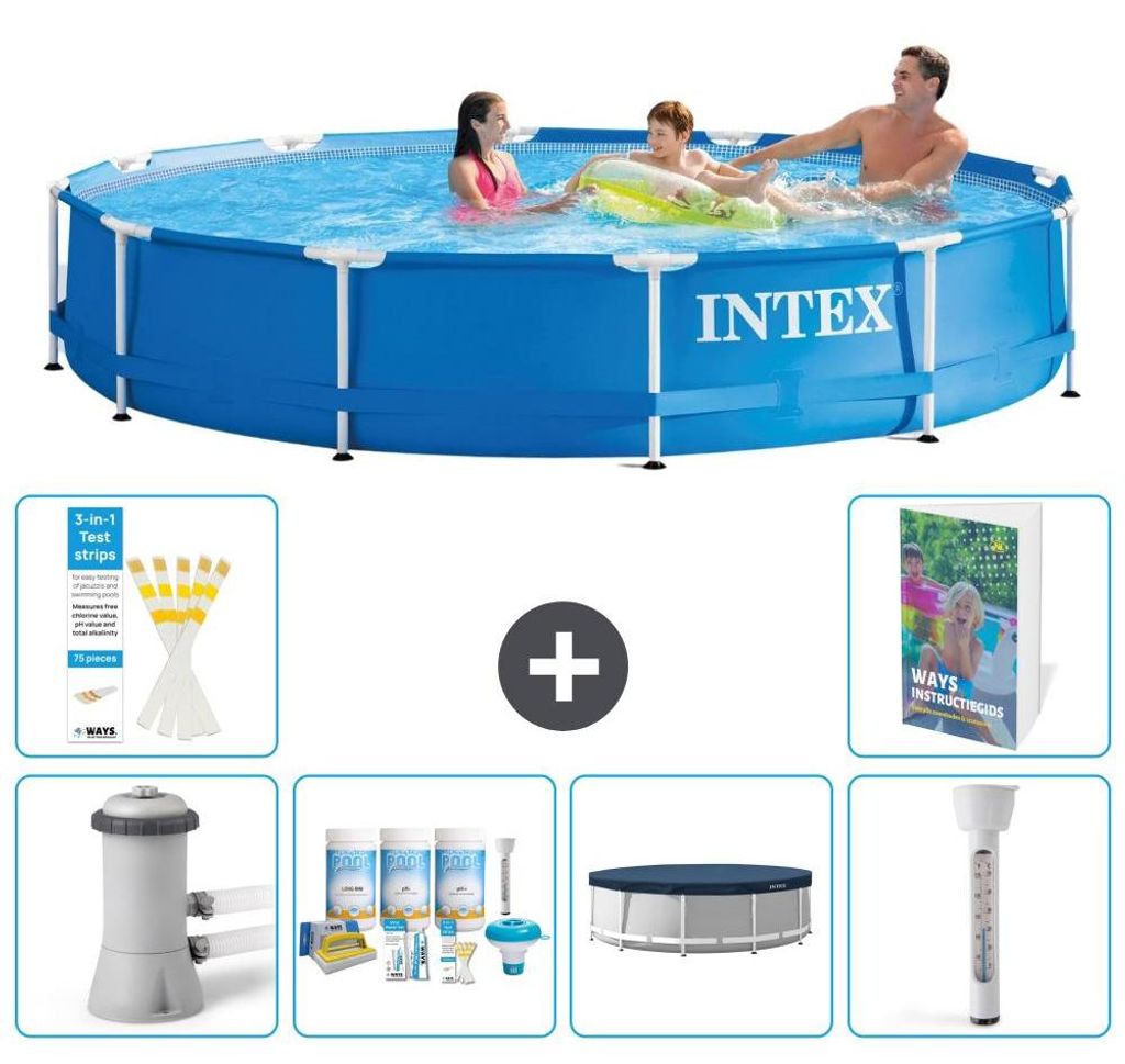 Frame Pool Rund - 366x76 cm - 7-teilig S237