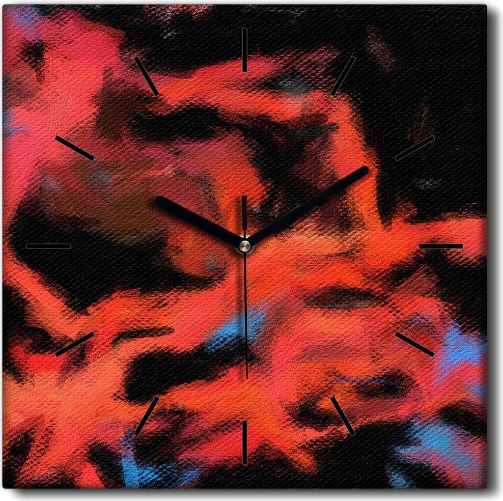 Coloray Uhr auf Leinwand 30x30 cm Wand Uhr Dekoration Produktbild 