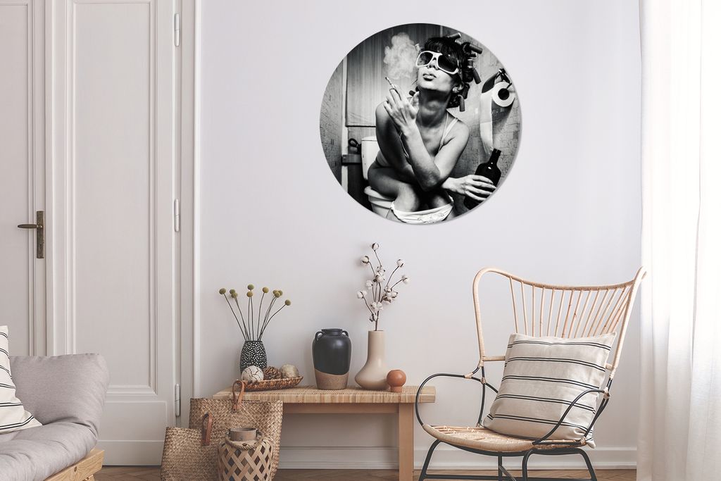 MuchoWow - Wand-Kreis - Wohnzimmer - Bild - Runde - Wanddeko - Dibond - Kunstdrucke