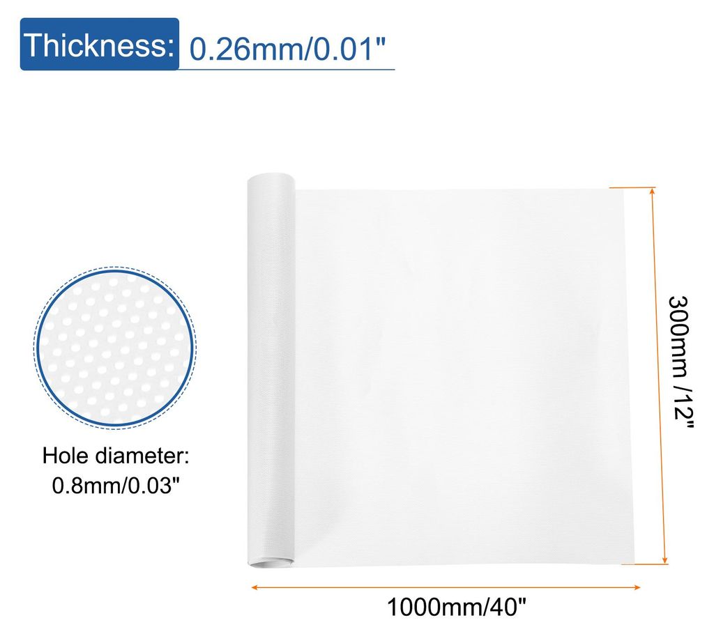 PC-Staubfilterrolle, 300x1000x0,8mm PVC-Computergeh?use-Kš¹hler-Staubdichtes Netzabdeckungslš¹ftergitter fš¹r Computergeh?use-Lautsprecher, Wei?
