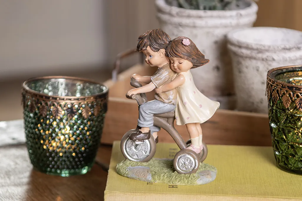 Clayre & Eef Figurine Enfants 14 cm Marron en Polyrésine Style Rétro - 5