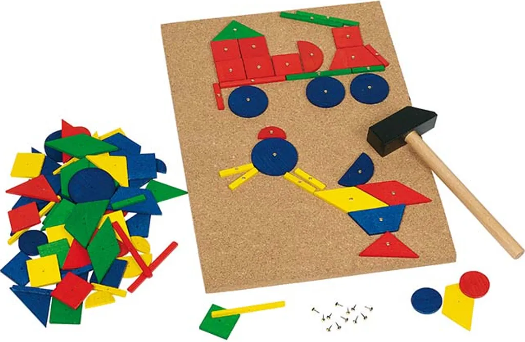 Activité Motricité Fine Enfant Goki XXL Hamertje Tik 102 Éléments Bois