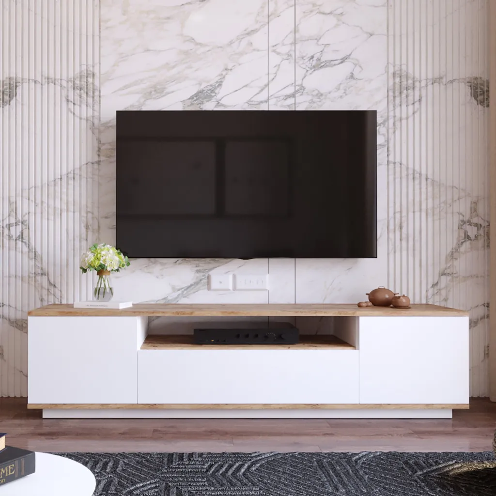 Skye Decor Fr7-Aw Meuble TV en Pin Atlantique 180cm Design Moderne