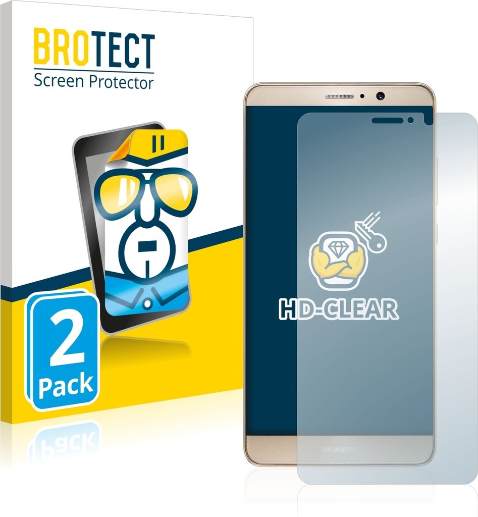 2x Für Huawei Mate 9 Schutzfolie BROTECT Displayschutz Display Schutz Folie Klar Transparent