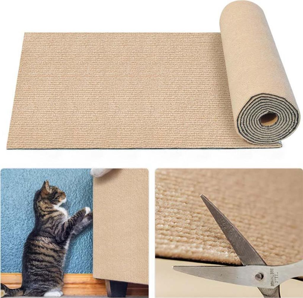 Selbstklebend Kratzteppich Katze Wand, 40×200cm  Kratzmatte Produktbild 
