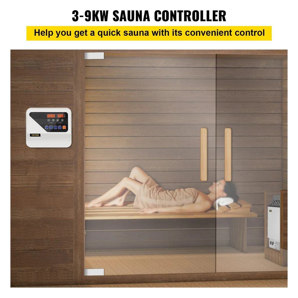 Programmateur pour Poêle de Sauna - Réglage Temps et Chaleur à Distance - 3