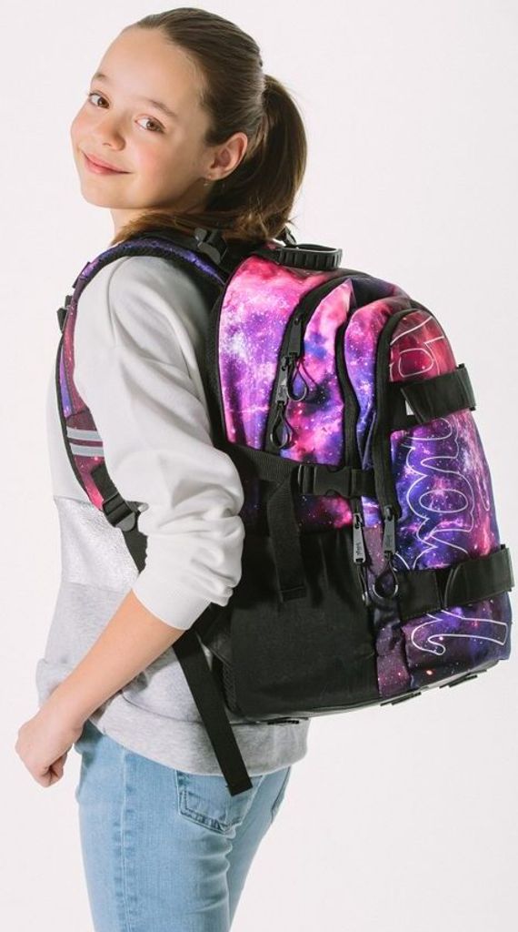 Baagl Schulrucksack für Mädchen Teenager - Skateboard Produktbild 10