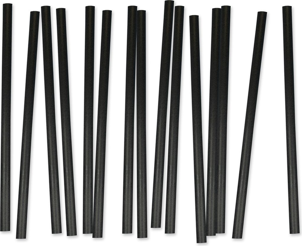 nature Trinkhalme "Caipi" schwarz, 150 x 8 mm, 4500 Stück (1 Karton)