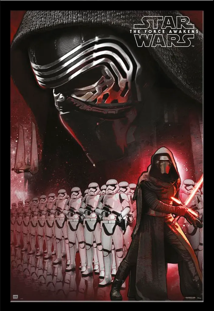 Set Completo Poster Kylo Ren + Cornice Shinsuke MDF 61x91,5 cm