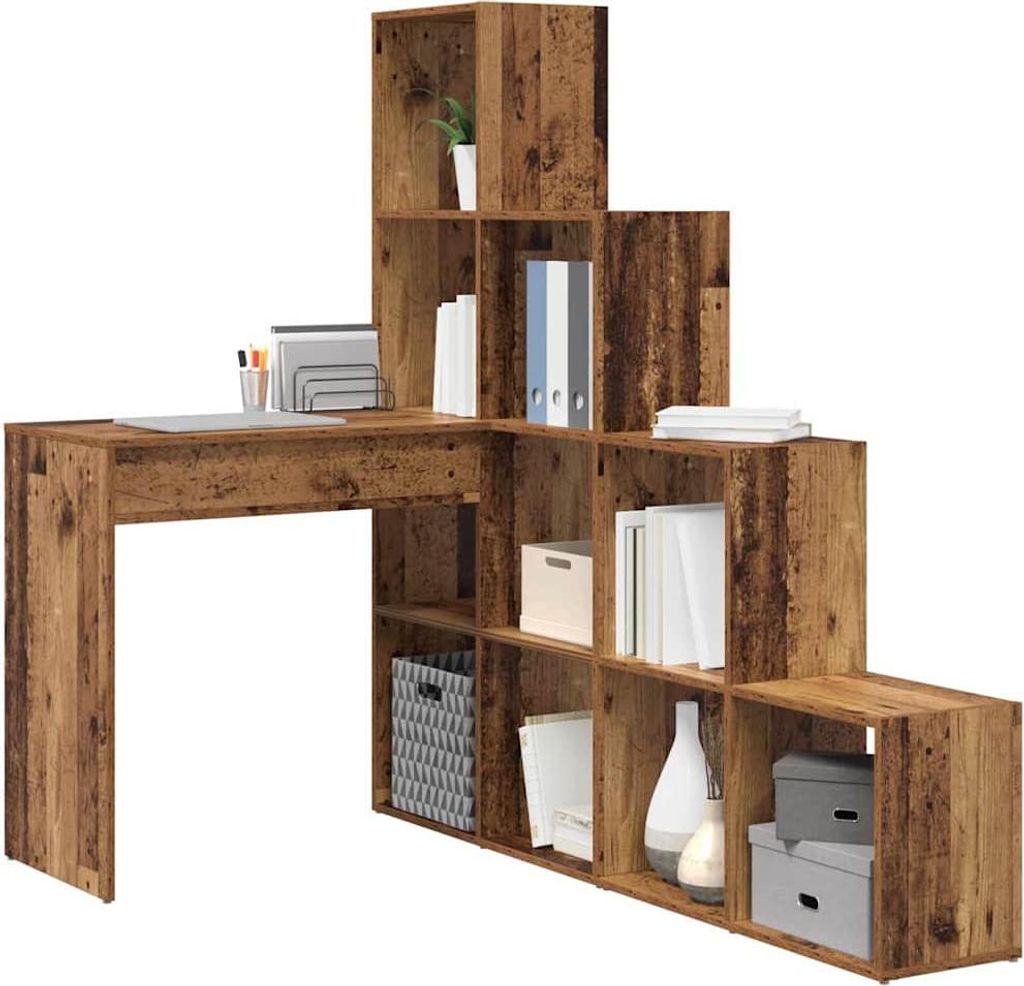 "im Sonderangebot"Büro-Möbel - CLORIS - Bürotisch - Eck-Schreibtisch Altholz 101,5 x 149,5 x 149,5 cm Holzwerkstoff - DEMöbel6897910