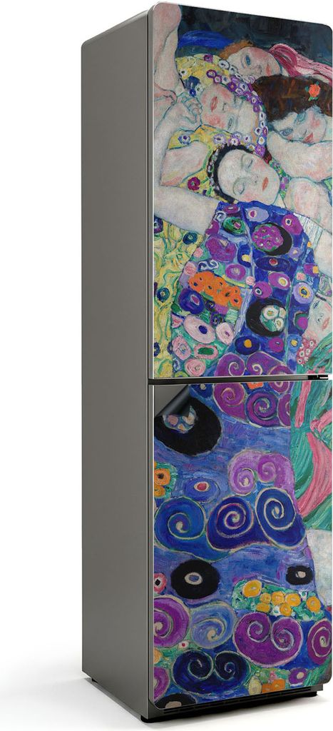 Gemälde „Die Jungfrau“ von Gustav Klimt – Magnetische Kühlschrank Abdeckung – Dekorfolie magnetisch Küche – Kühlschrank Magnet Deko ...