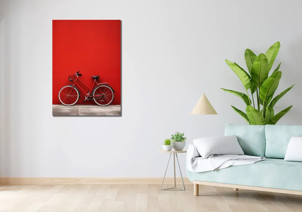 Poster Vélo Rouge Format 70x100 cm - Image Haute Définition et Design