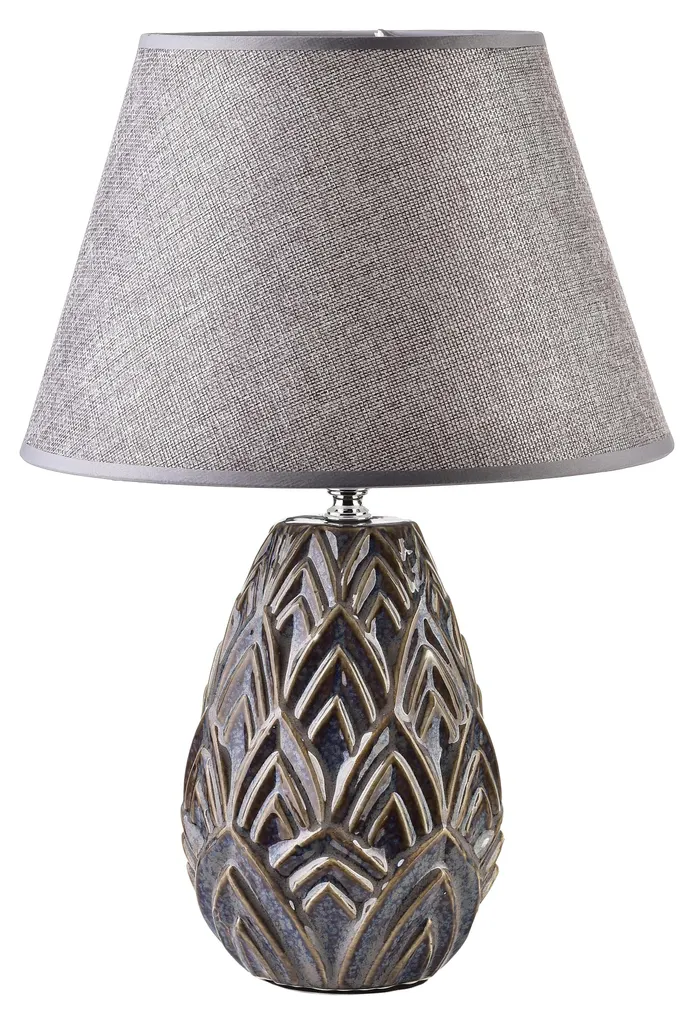 Lampe à poser en céramique beige et marron design moderne Mondex 40cm
