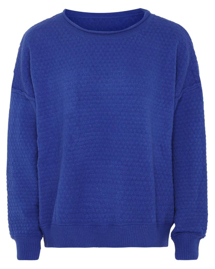 ALBEE damen oversized pullover - blau, XL/XXL