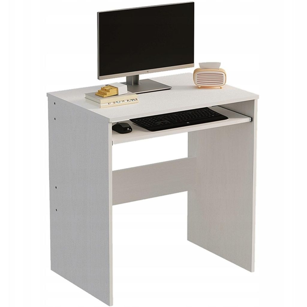 Počítačový stôl, biely, moderný, loftový, 70 cm Obrázok produktu 