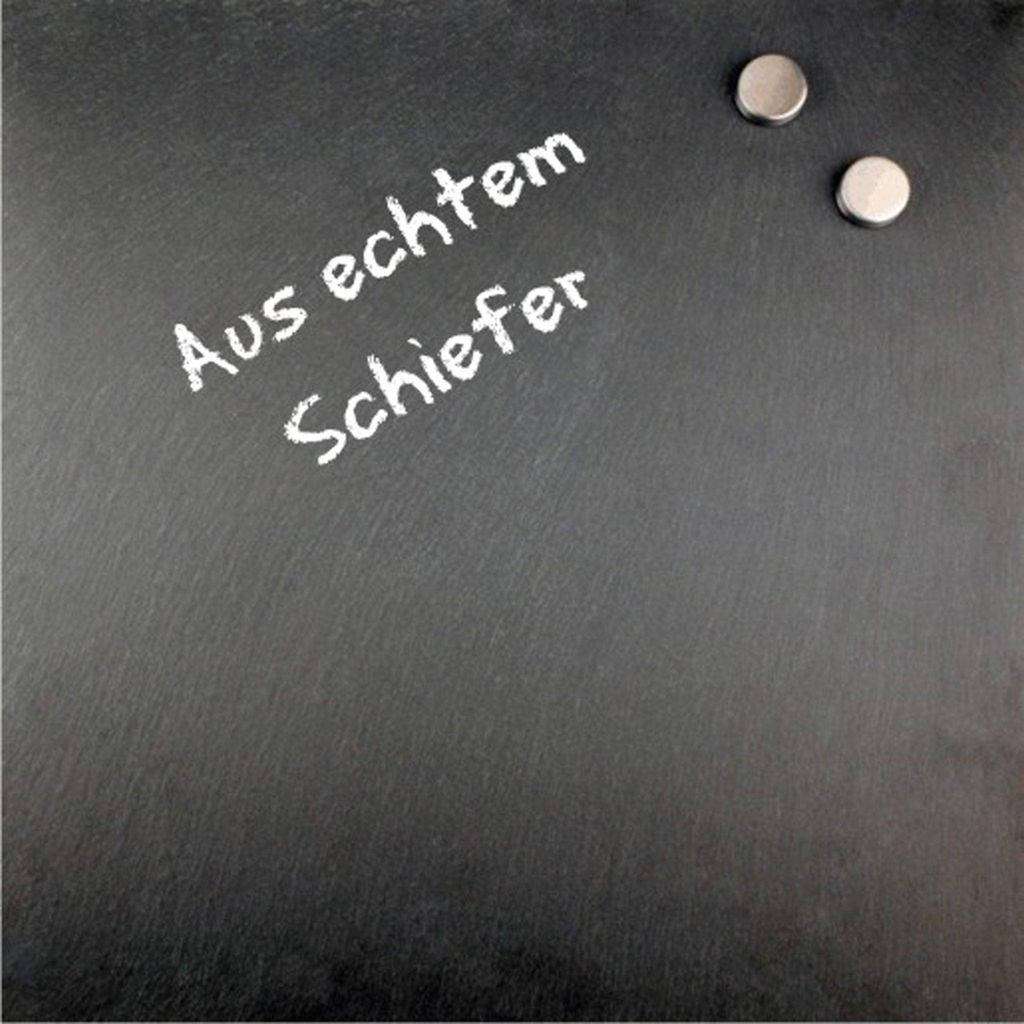 Magnettafel aus echtem Schiefer 40 x 40 cm, schwarz, inkl. 2 Magnete