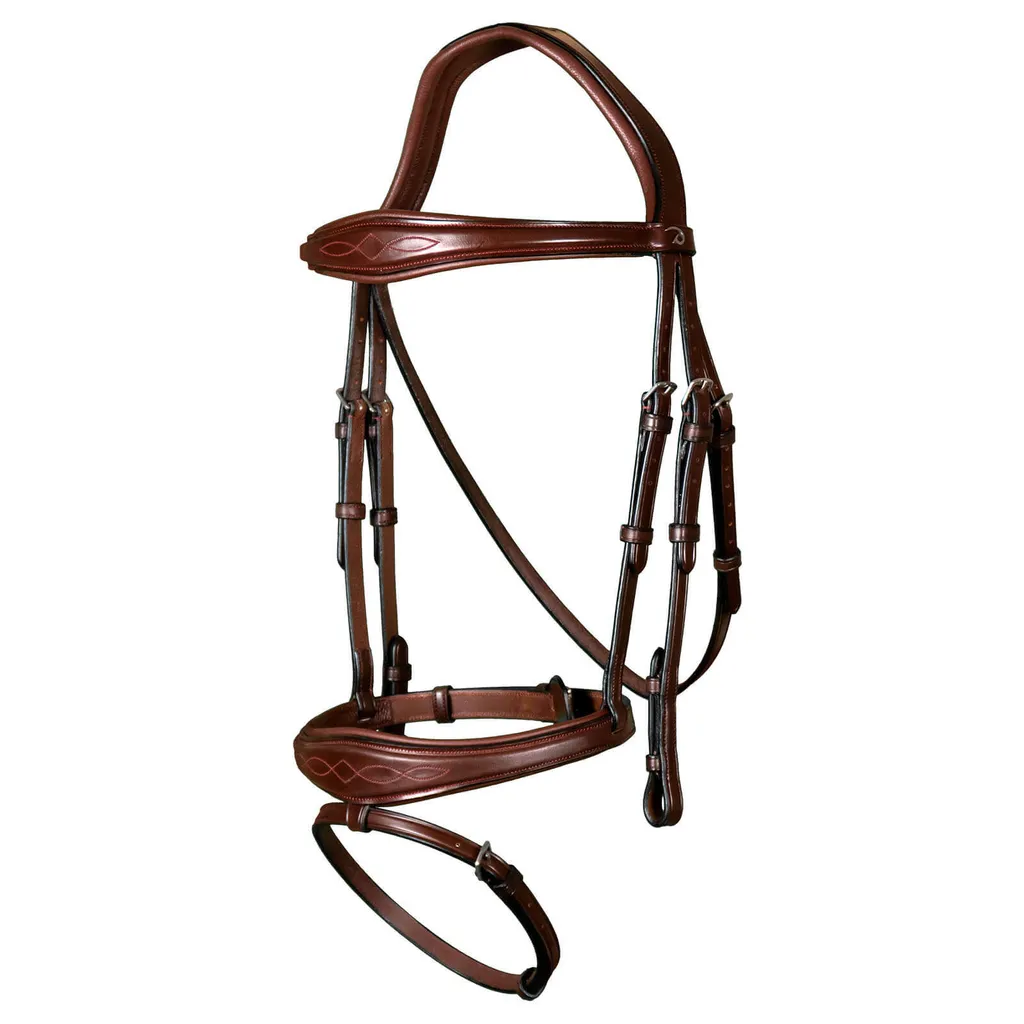 Bridon Flash pour Cheval Cob Dyon New English Anatomic Trense Brun
