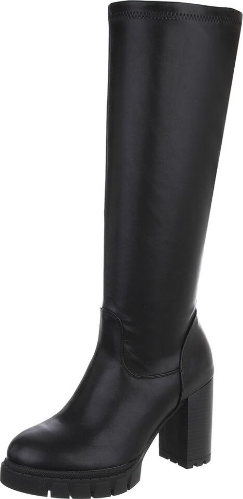 Ital-Design Damen Stiefel Lederoptik High-Heel Stiefel 90109759 Schwarz Gr. 38