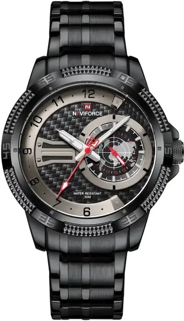 Montre NAVIFORCE Rocco Incassable Noire - Finissez-en avec les Rayures