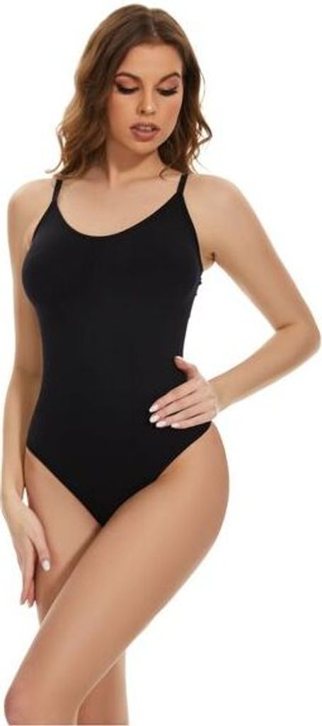 Go Wear Damen Body – Nahtlos, figurformend & bequem – Shapewear mit Stil, Bekleidung Größe:3XL, Unterwäsche Frau:Schwarz