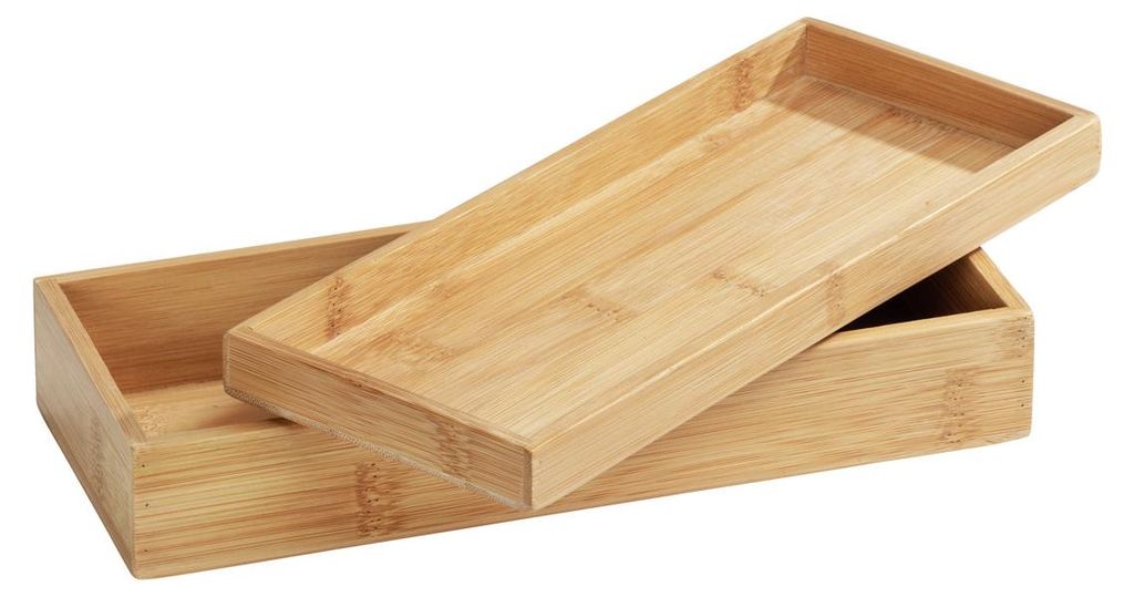 WENKO Bambus Box Terra mit Deckel Aufbewahrungs Boxen Bad Produktbild 